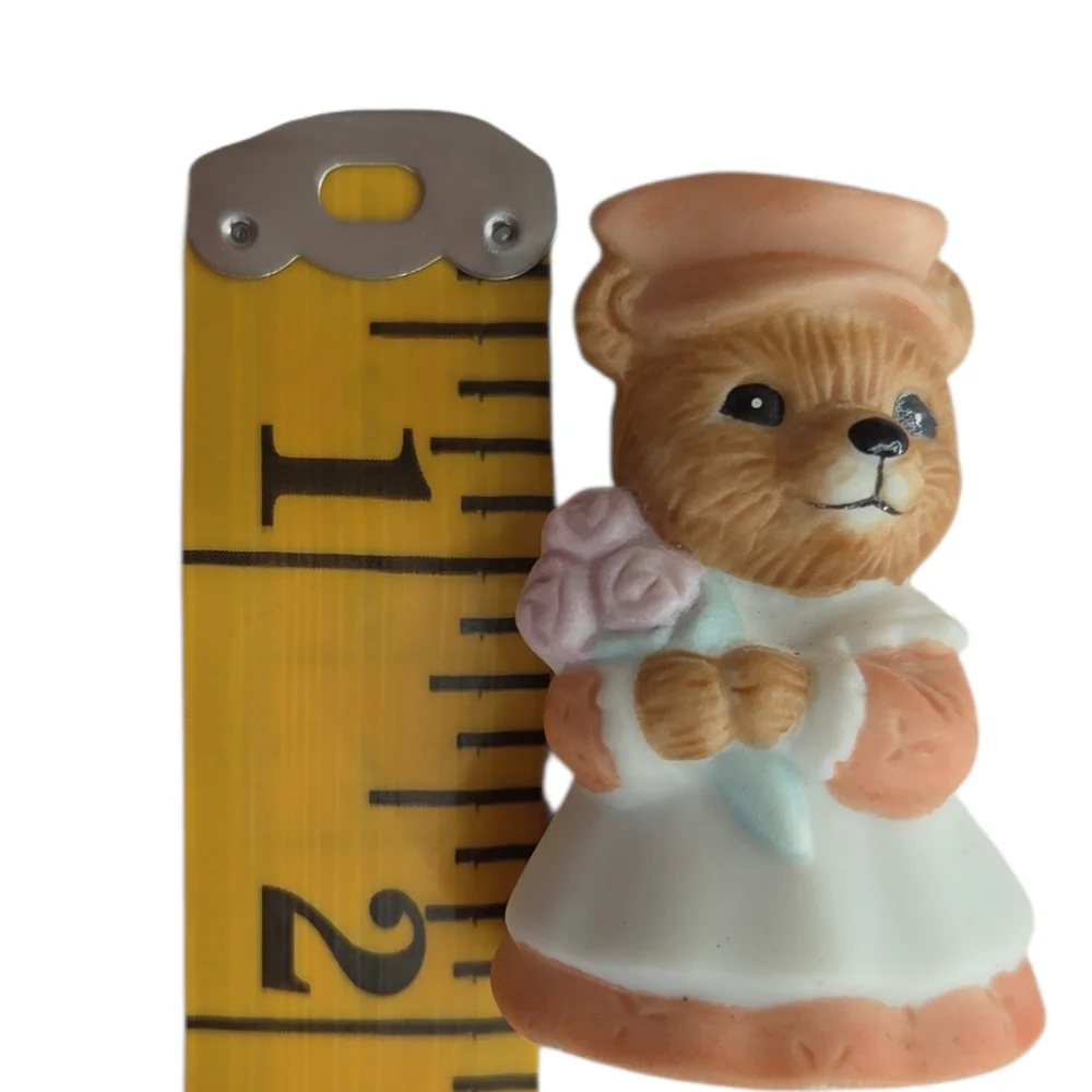 Vintage Bear Essentials Tea Set Figurines 4 Pc Ceramic H&G‎ Sri Lanka